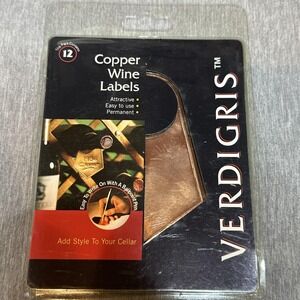 Verdigris Copper Wine Labels Set of 12 Made in England Cellar Gift Tags